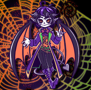 Fullbody Chibi (April 2023) Terms: "My commissions rn are for **personal use** only. I’m completely fine with them being used as icons or to simply be displayed on a carrd as per your example." Permission to use on carrd and socials with credit.